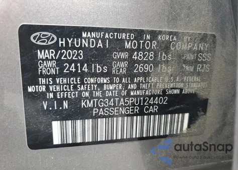 2023 Genesis G70 Base из США, поврежденный, VIN KMTG34TA5PU124402